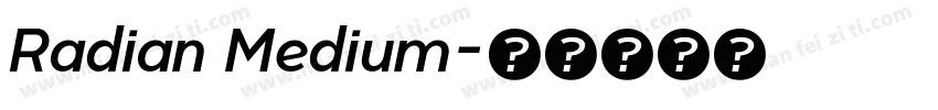 Radian Medium字体转换